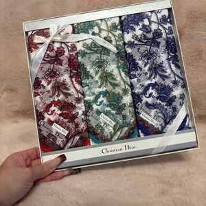 Dior Multicolor Paisley Scarves Set